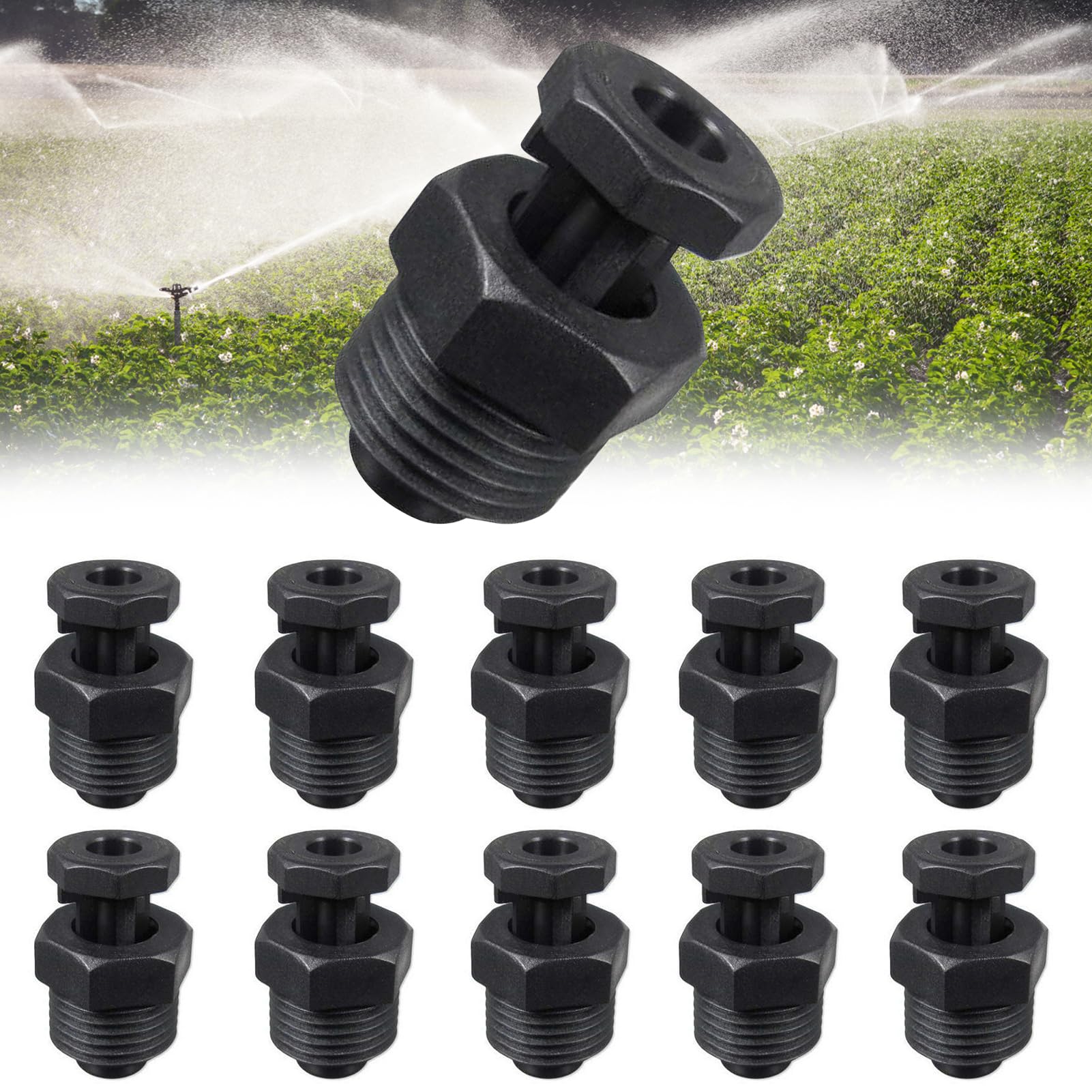 10pcs Automatic Exhaust Valve 1/2" Garden Irrigation System Air Vent Valve Water Pipe Fitting