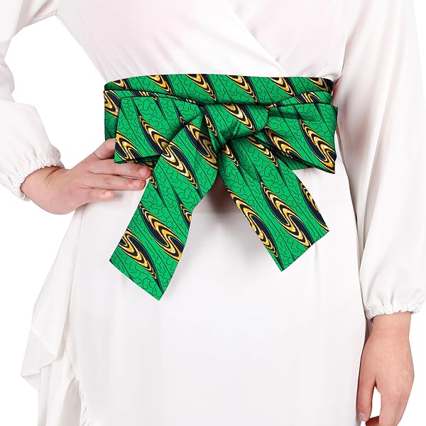 4843 African Print Belt For Women Multicoloured Elastic Waist Belts Gift VeritableWax African Print Belt for Women Multicoloured  main image 3