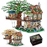 HSANHE Idea Tree House Bricks Model Toys Set, Forest House Building Blocks Street View Sets, for Adults Ages 14+ Tree House Display 4761 PCS