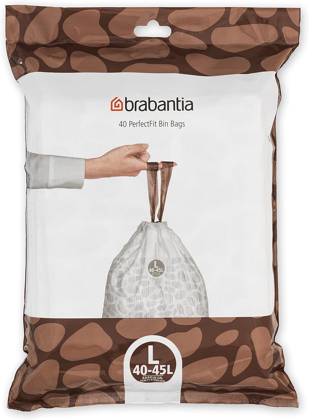 Brabantia PerfectFit Bin Liners L 40-45 L Extra Strong With Tie Tape White