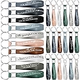 Nosiny 30 Pcs Employee Appreciation Gift Bulk Thank You Inspirational Keychain for Women Coworker Team Office Staff Volunteer