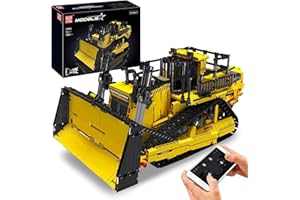 Mould King Bulldozer Technique Building Set, App-Controlled 2.4G RC Bulldozer Truck Construction Vehicle Toys with Engines, DIY Engineering Model Sets for Adults/14+(1508 Pieces)