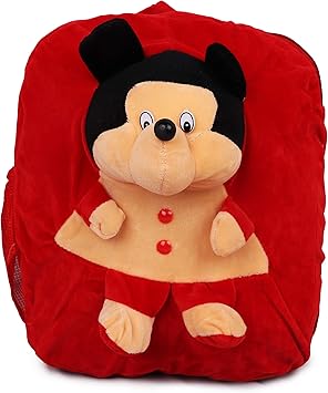 Mickey Mouse Cute Teddy Soft Toy School Bag for Kids Toyswala Kids School Bag Soft Plush Backpack Cartoon Toy, Childrens Gifts Boy Girl/Baby/ Decor School
