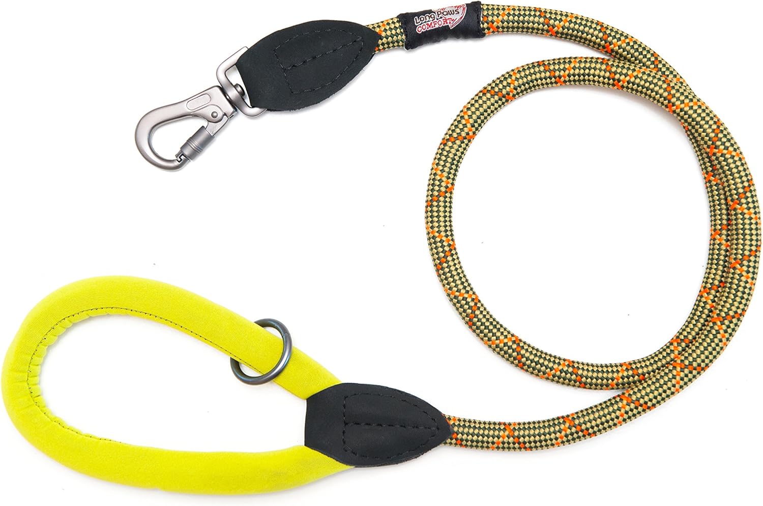 Long Paws Comfort Lead Padded Rope, 110 cm / 44-Inch, Green, 110 cm/44-Inch
