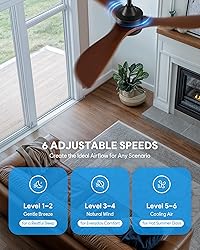 VONLUCE Ceiling Fans with Lights, 42 Inch Ceiling