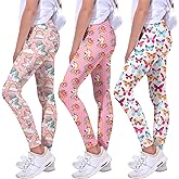 Quedoris Girls Printed Leggings Yoga Pants Multipack Leggings for Kids in 3t to 13 Years