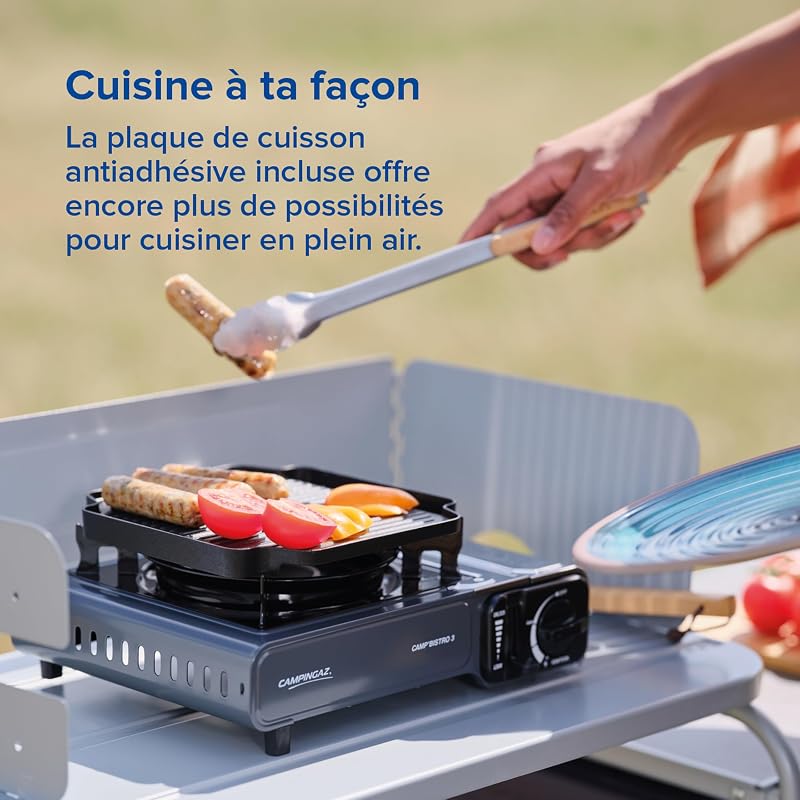 Réchaud Camp’Bistro 3 avec plaque, 2200 W