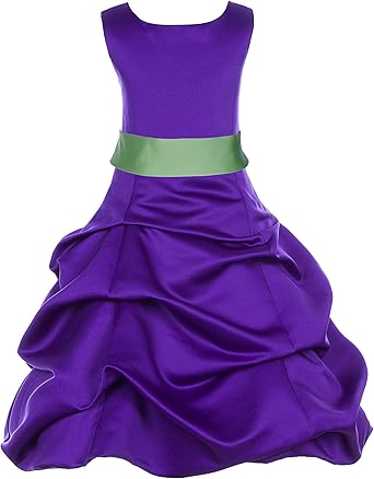 cadbury purple flower girl dresses