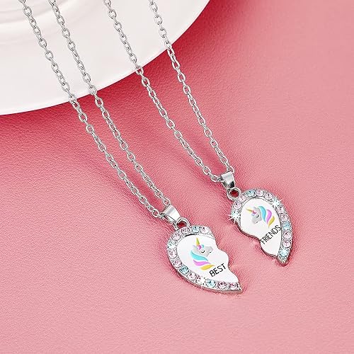 IVYSHION BFF Necklace for Half Heart Friendship Necklaces Panda