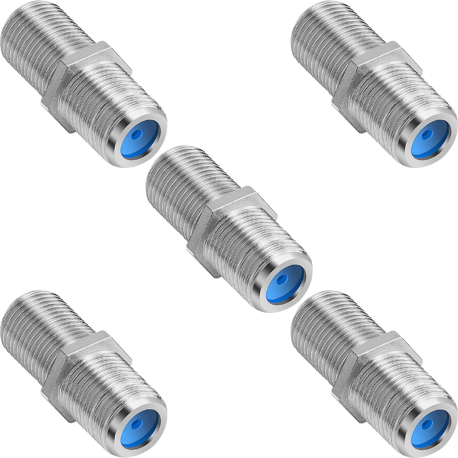 SAISN [5-Pack] Coaxial Cable Connector, 3GHz F-Type RG6 Cable Extension Adapter