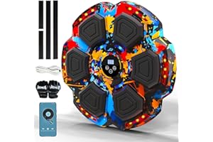 FOOING Music Boxing Machine, Smart Music Punching Machine for Adults Kids, Bluetooth Music Sync, Wall-Mounted Workout/Training Equipment with Boxing Gloves, Suitable for Home Gym Office Indoor Exercise