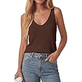 PRETTYGARDEN Women Summer Tank Tops 2026 Basic Sleeveless V Neck Lightweight Knit Beach Vacation Clothes Going Out Top