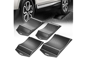Auto Dynasty Tire Saver Ramps with Interlock Anti-Slip Pads Design, Car Tire Wheel Chock for Tire Prevention and Vehicle Storage, 80,000 Pounds Load Capacity, Easy to Carry, Pack of 4
