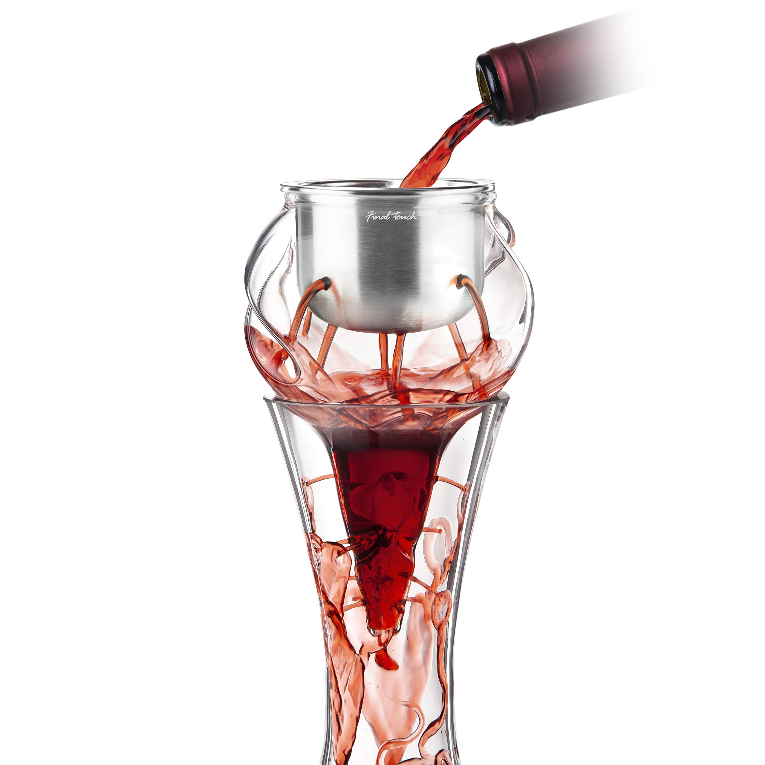Final Touch Conundrum Stainless Steel Aerator for Wine Decanters (WDA595)