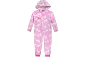 Barbie Onesie for Girls | Girls Onesies | Pink Fleece Pajamas for Kids | Official Merchandise