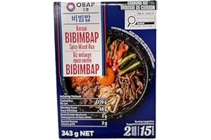 OBAP Korean Bibimbap Cooking Kit, 5-Pack (5 x 343g), Authentic Korean Mixed Rice Bowl Meal Kit – Ready-to-Cook, Easy Home Pre