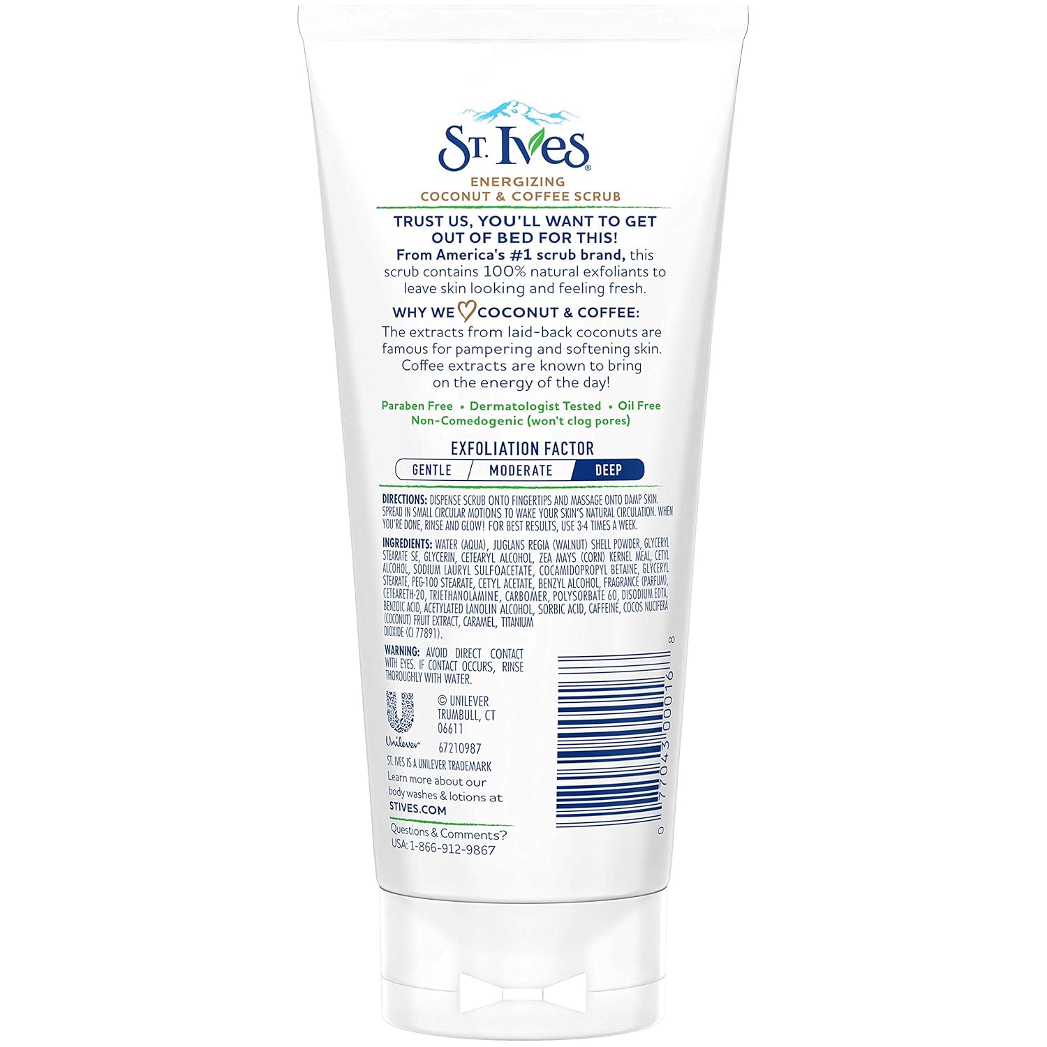 St. Ives Rise & Energize Face Scrub, Coconut & Coffee, 6 oz, Pack of 6: Beauty