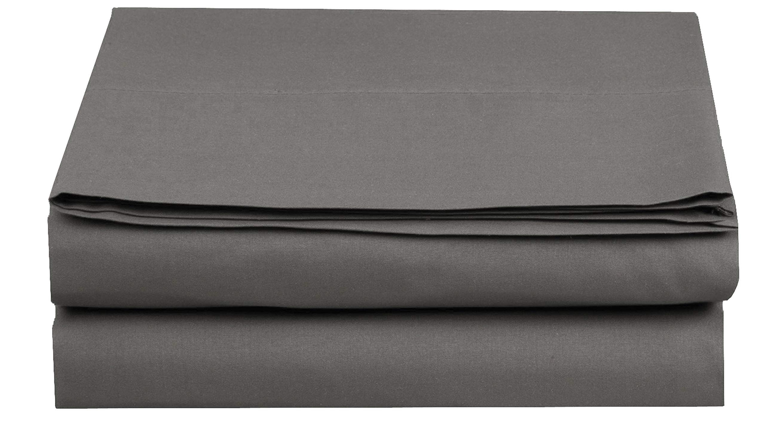 Elegant Comfort Premium Hotel Quality 1-Piece Flat Sheet, Luxury and Softest 1500 Premium Hotel Quality Microfiber Bedding Flat Sheet, Wrinkle-Free, Stain-Resistant, California King, Grey