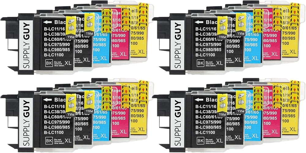 Supply Guy 20 XL Compatible Brother LC1100 Ink Cartridges Black Cyan Magenta