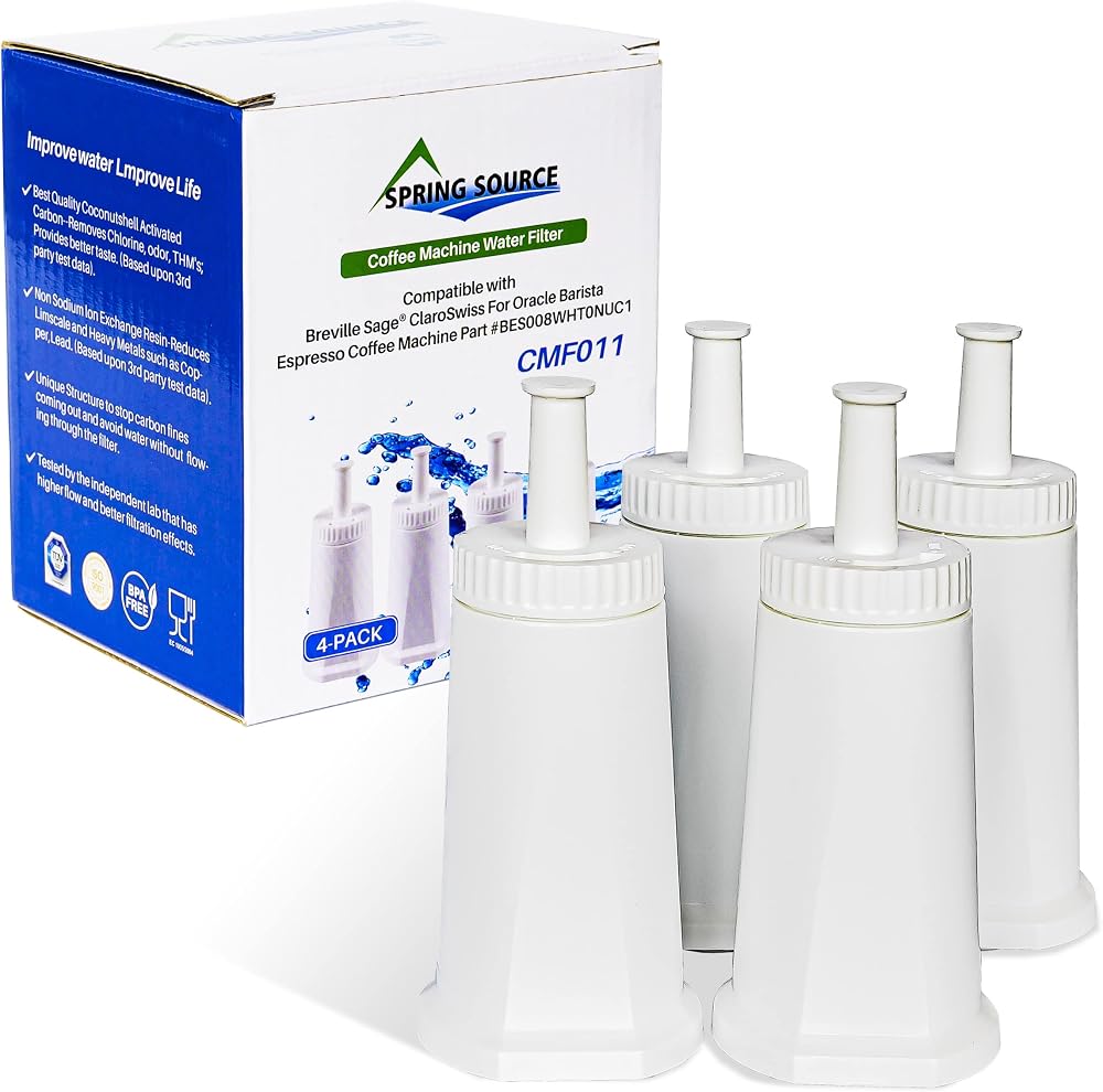 UNU 4Pcs Water Filter for Sage Barista Express SES990 SES980 SES875 SES880