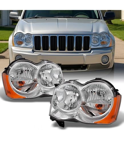 Pair Black Housing Headlights – Fits Jeep Grand Cherokee 2008-2010, DOT/SAE, CH2519131