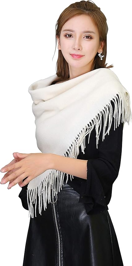 Amazon カシミヤ 100 ストール 大判 厚手 無地 チェック 幅60cm 長0cm オリジナルホワイト ストール 通販