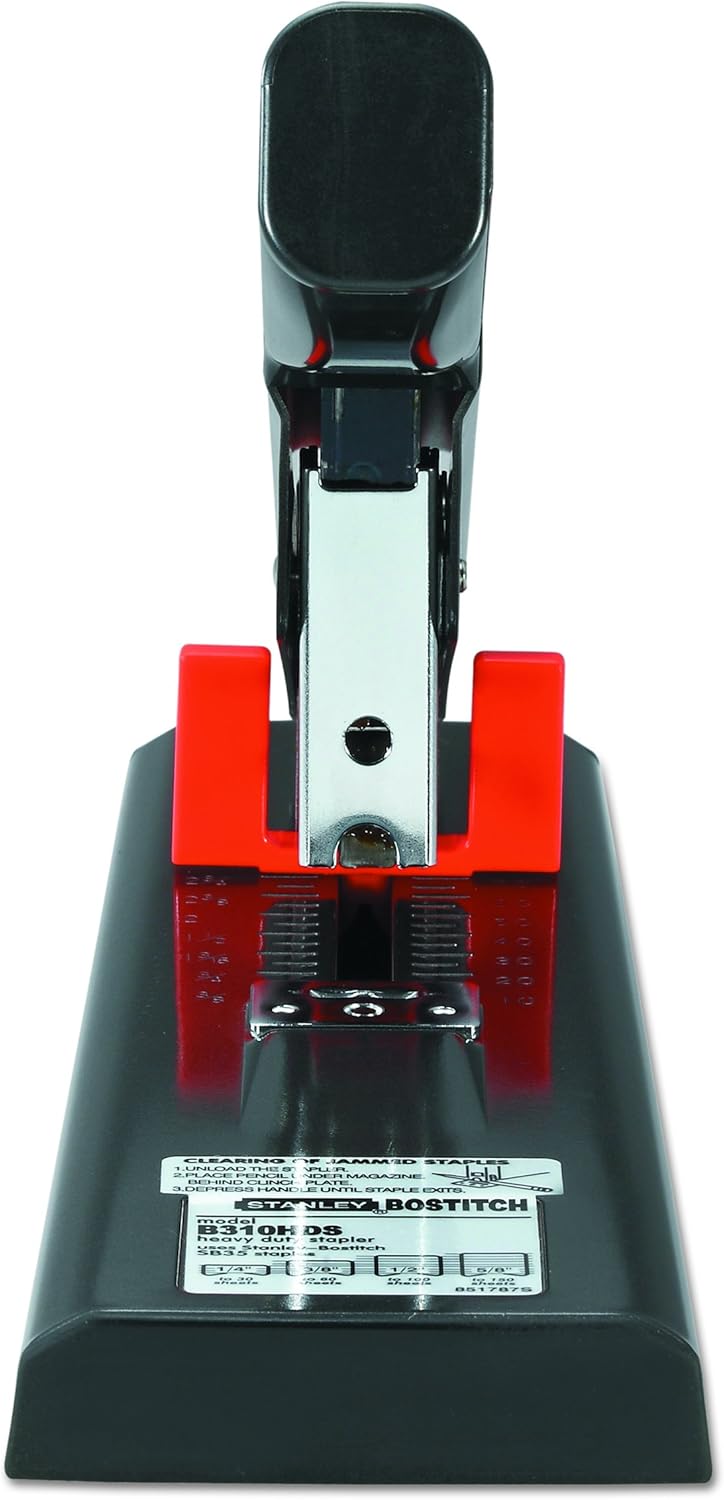 Bostitch Antimicrobial 130 Sheet Heavy Duty Stapler, Black (B310HDS) : Heavy Duty Desk Staplers : Office Products