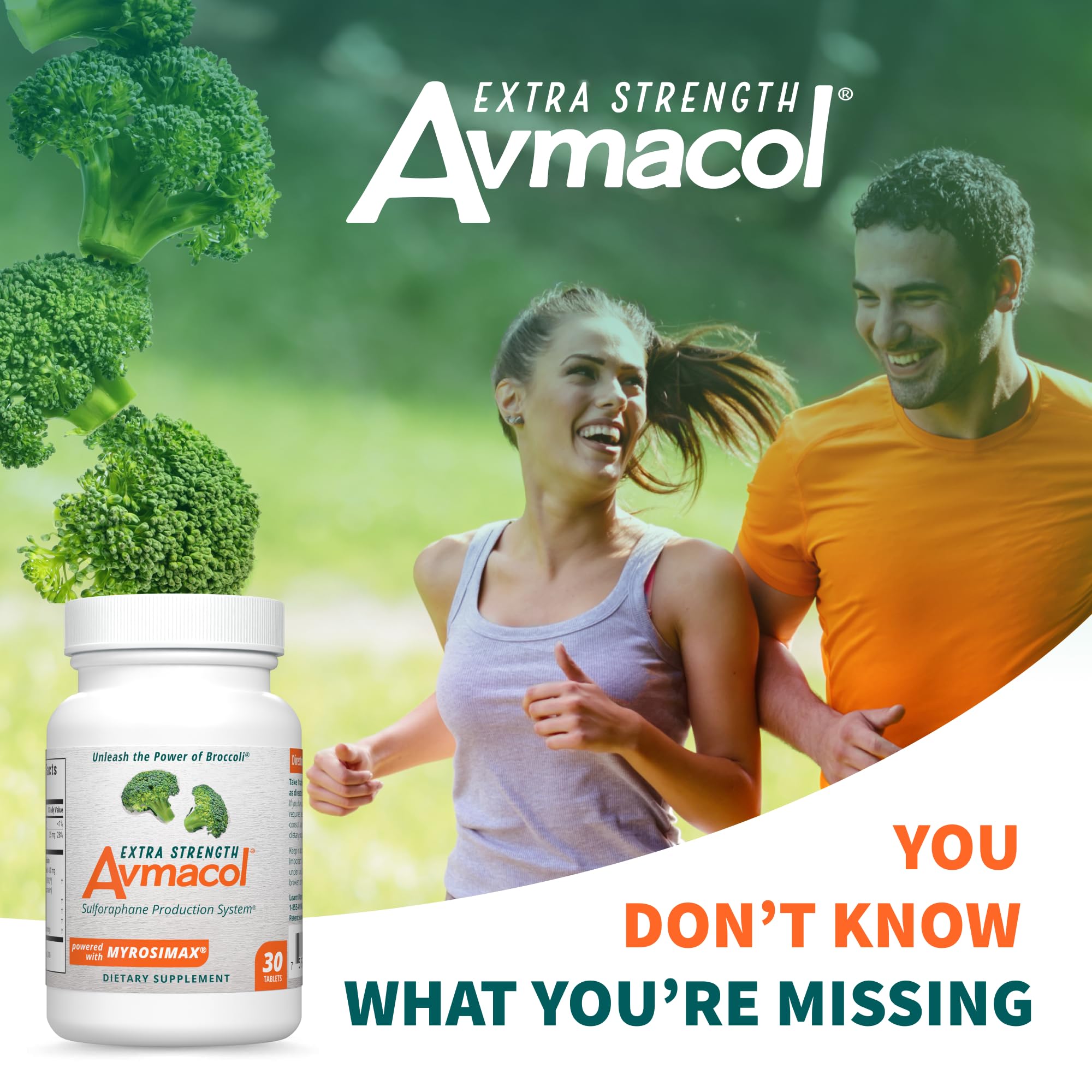 Nutramax Laboratories Avmacol Extra Strength Sulforaphane-Producing Supplement for Detoxification, Antioxidant Support, Immune Health, Adults & Children, Moringa, 30 Tablets