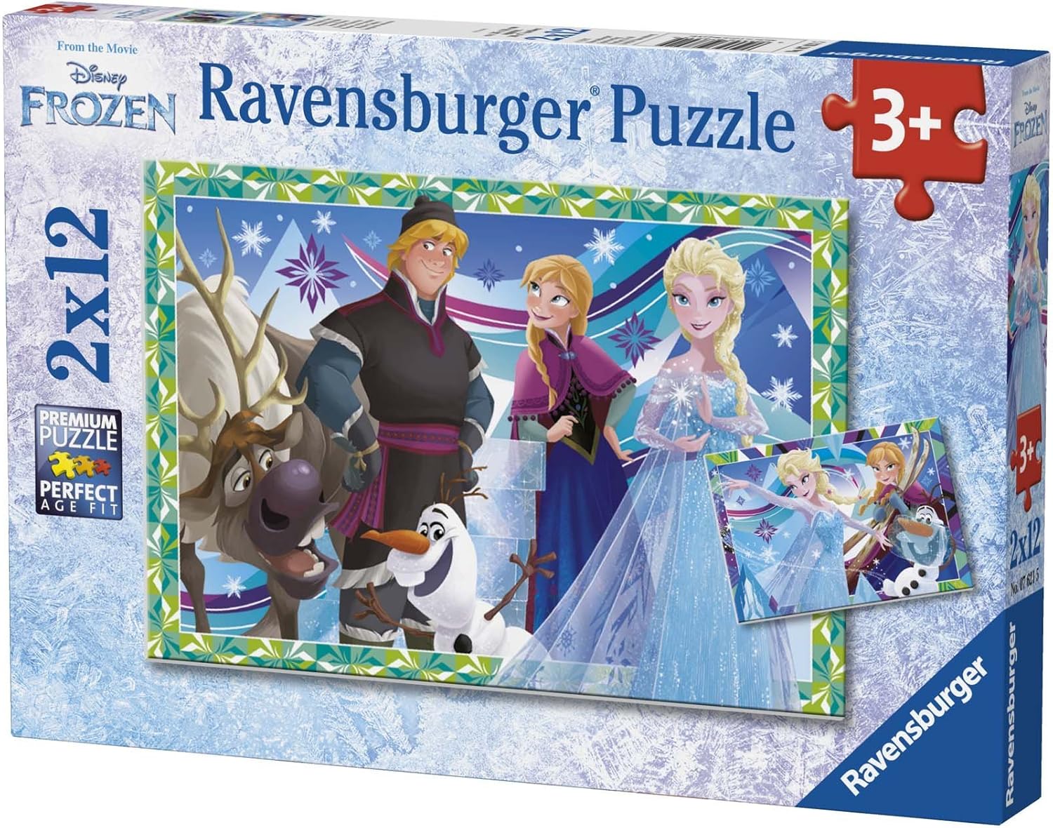 Puzzle Ravensburger Frozen, 2x12 piese (07621) Toys & Games