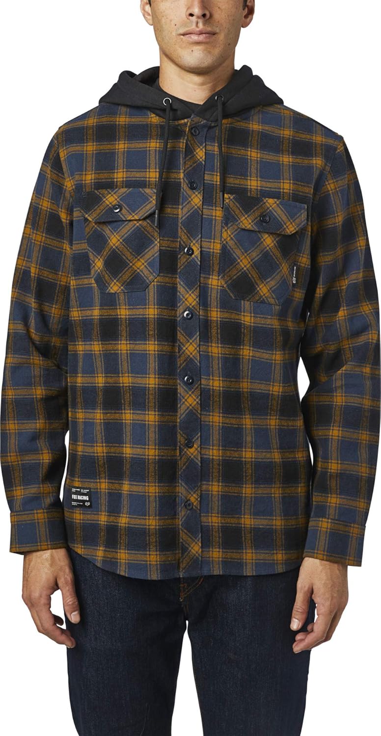 fox outdoor clothing on Outdoor Recreation Fox Racing Mens Avalon Hooded Flannel Outdoor Clothing