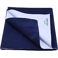 Newnik Reusable Absorbent Sheets/Underpads (Size: 70cm X 100cm) Navy Blue, Medium