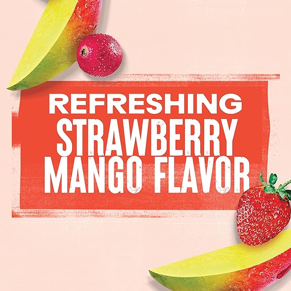 OCEAN SPRAY® ZERO SUGAR STRAWBERRY MANGO JUICE DRINK, STRAWBERRY MANGO JUICE DRINK SWEETENED WITH STEVIA, 10 FL OZ BOTTLE, 6 COUNT (PACK OF 1)