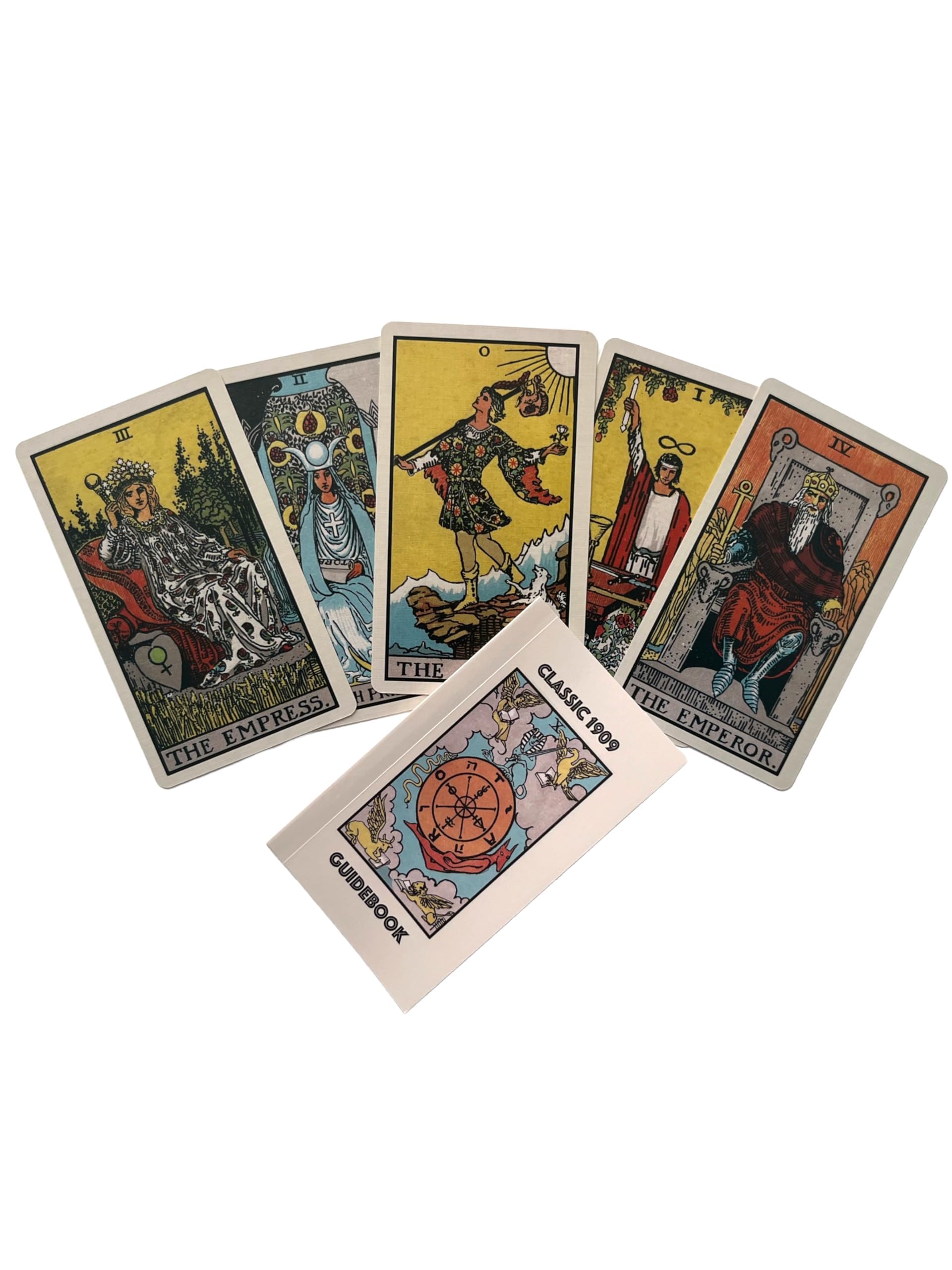 Vieux Monde Express Classic 1909 Tarot Deck – Vintage Reproduction Tarot Cards with Original 1909 Artwork – Linen Finish – Spiritual Gift for Beginners & Readers
