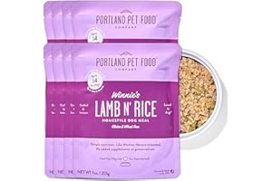 CRAFTED BY HUMANS LOVED BY DOGS Portland Pet Food Company Fresh Dog Food Pouches - Human-Grade Toppers Wet Pet Meal & Mixers - Gluten-Free Limited Ingredient Winnie's Lamb N' Rice - Large & Small Breed Puppy & Senior Dogs - 8 Pack