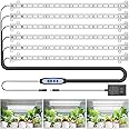 Wiaxulay Grow Lights for Indoor Plants, 360 LEDs Full Spectrum Plant Grow Light, 6 Bars/16 in Grow Light Strip with Auto Timer 6/12/16 Hrs, 3 Switch Modes, 5 Dimmable Levels for Hydroponics Succulent