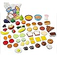 Learning Resources New Sprouts Complete Play Food Set - 50 Pieces, Ages 2+ Toddler Play Food, Kitchen Play Food, Play Food Sets for Kids