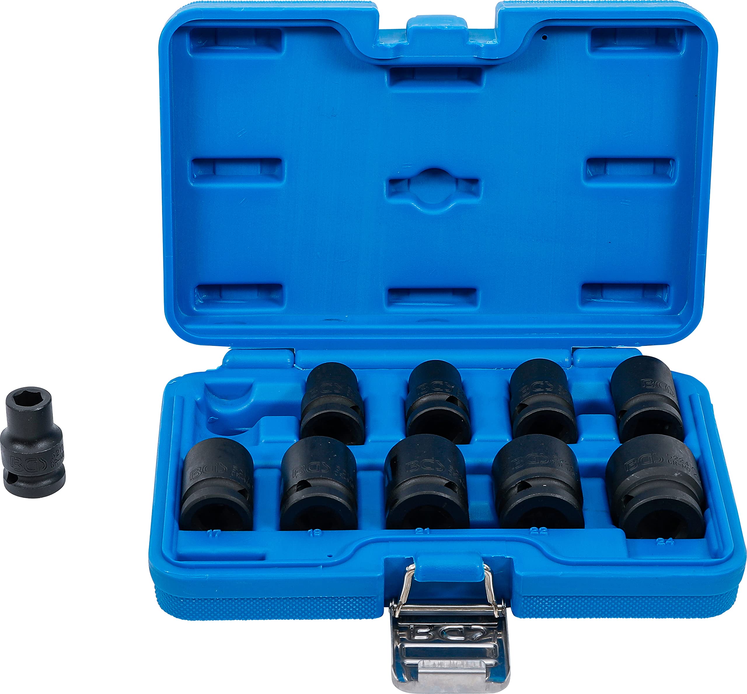 BGS 5205 | Impact Socket Set, Hexagon | 12.5 mm (1/2") Drive | 10 - 24 mm | 10 pcs.