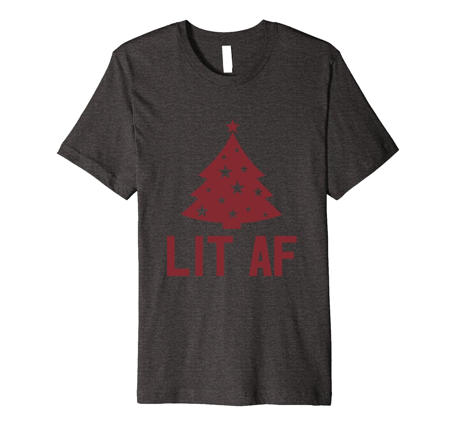 Lit AF Christmas Tree holiday T-shirt-ANZ