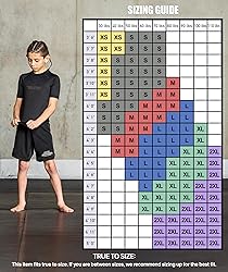 Elite Sports Kids Jiu Jitsu BJJ Rash Guard, Short
