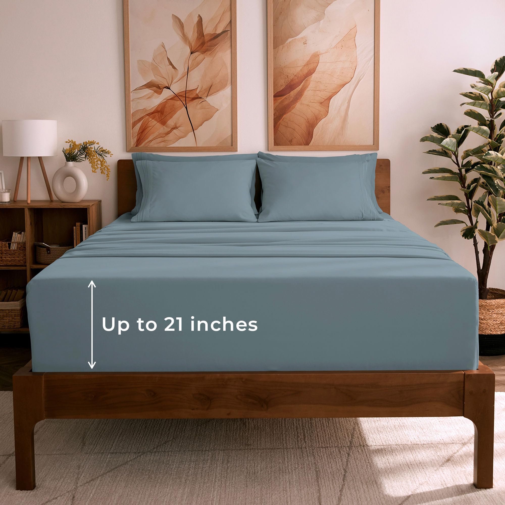 Mellanni King Sheet Set - 6-Piece Iconic Collection