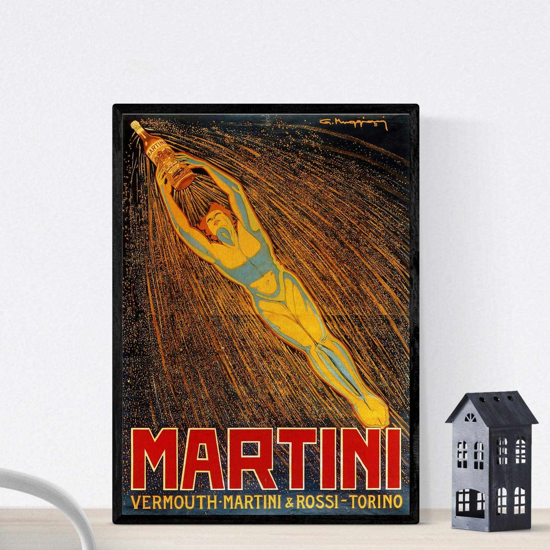 Nacnic Vintage Poster Vintage Ad Martini & Rossi. A4 size