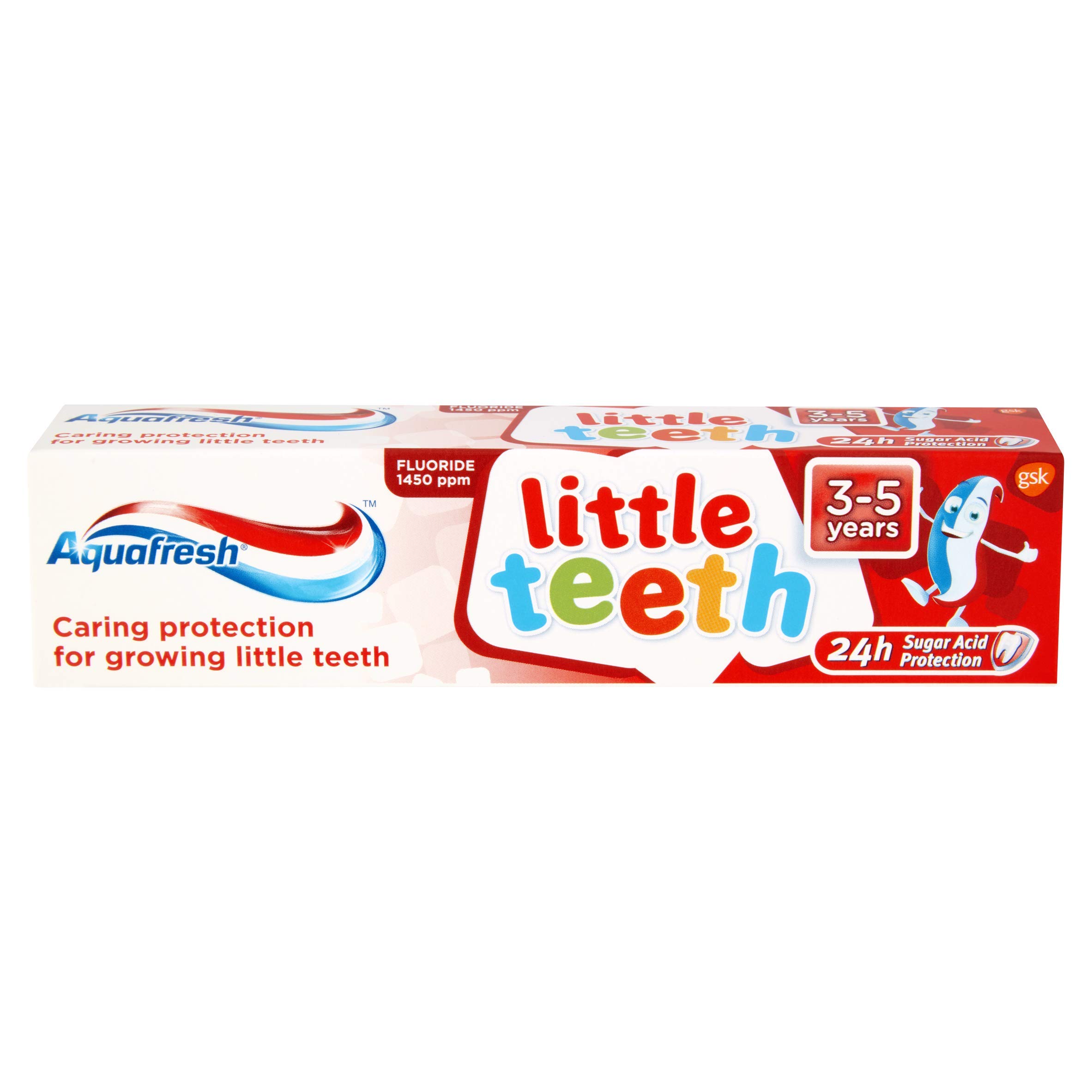 Aquafresh Toothpaste for Kids, Little Teeth Toothpaste for Children 3-5 Years, 50 ml