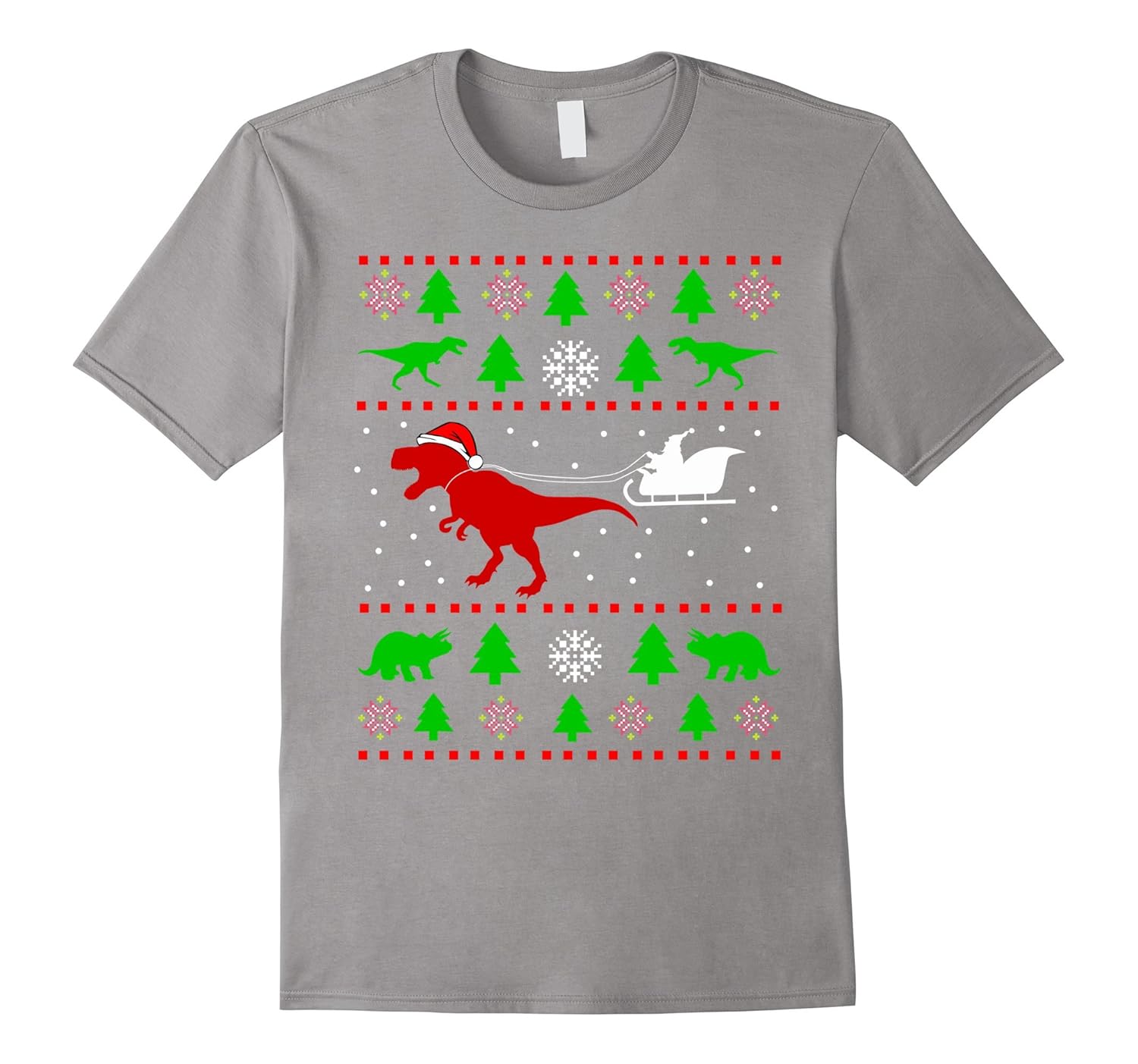 Dinosaur Ugly Christmas Sweater T-Shirt for adults kids-ANZ