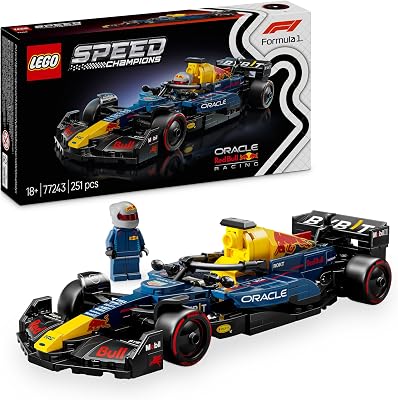 Speed Champions Voiture F1 Oracle Red Bull Racing RB20 - Voiture de Course de Formule 1 pour Adulte - Inclut Une minifigurine Collector de Pilote - Cadeau pour Fans de Sport Automobile 77243