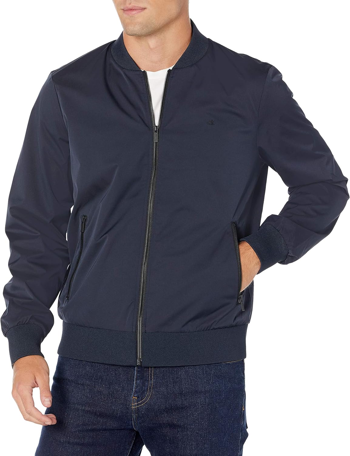 calvin klein men's bomber coat