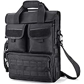 FRTKK Tactical Messenger Bag Military MOLLE Sling Shoulder Pack Briefcase Laptop Assault Gear Handbags Utility Carry Satchel (Black, 15.6 inch)