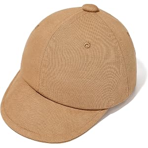 Durio Baby Baseball Cap UPF 50+ Infant Sun Hat Elastic Back 0-12 Months | Wide Curved Brim Shields Eyes from UV Rays, Breatha