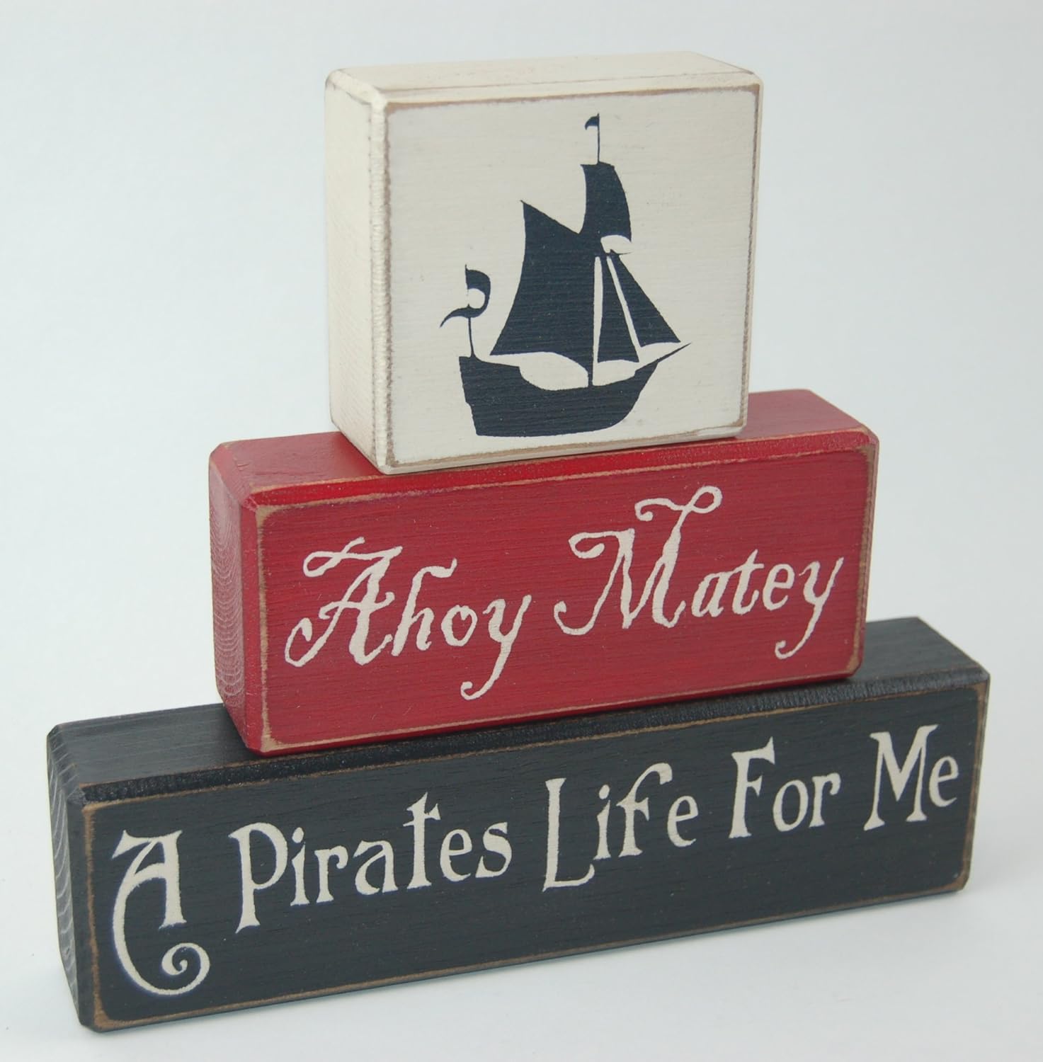 Amazon Com Primitive Country Wood Stacking Sign Blocks