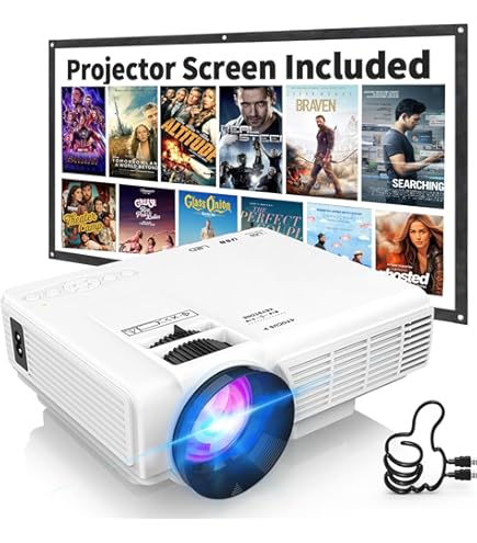 Proyector HY300 Con WIFI6 Y Bluetooth, Soporte 4K 1080P Con Android TV 11.0, Proyector De Películas Mini Portátil 180° Giratoria, Compatible Con Auto Keystone Para Laptop, PC, Smartphone