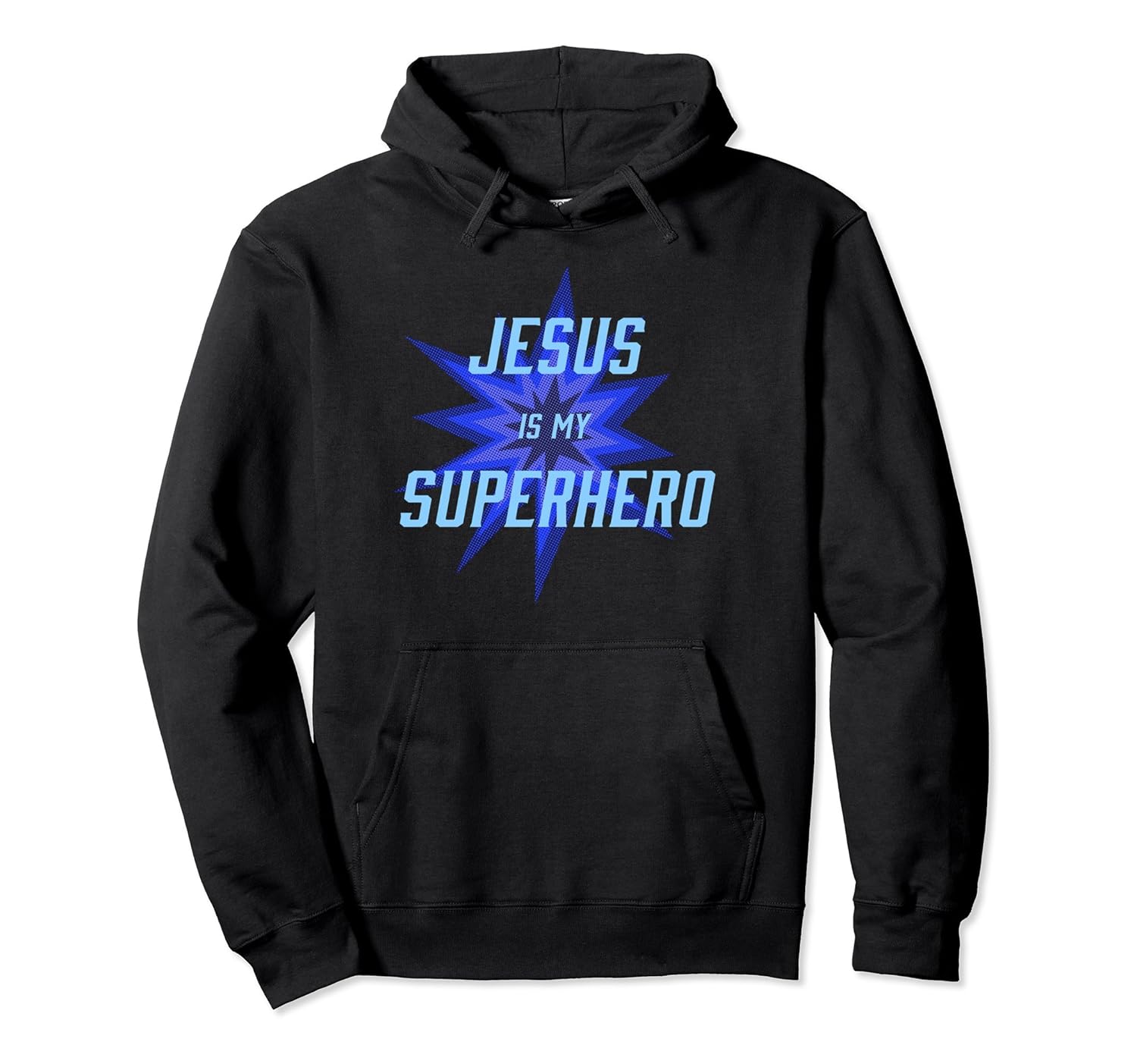 Cool Jesus is My Superhero Hoodie Sweatshirt in Blue-anz